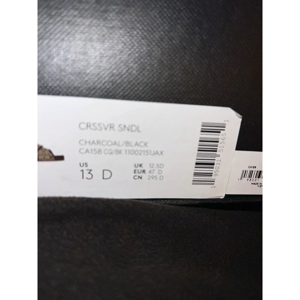 Coach Men’s Crossover Sandal Charcoal/Black CA158 CQ/BK 11002151JAX Sz 13 EU 47
